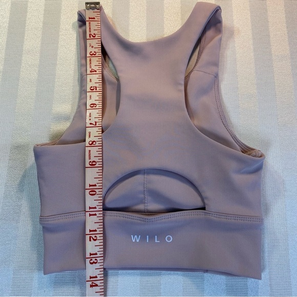 WILO Sports Bra Ribbed Sz XS Pale Lavender EUC - Picture 3 of 8